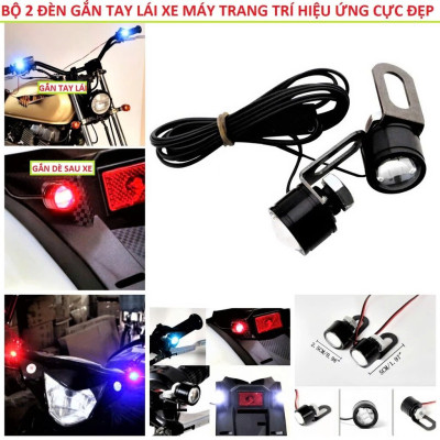 Combo 2 Đèn LED Trang Trí Xe Máy – Lắp Chân Gương Cực Dễ, Gắn Góc Cây Cảnh Cũng Chuẩn