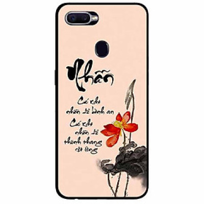 Ốp lưng in cho Oppo A7/ A5s Mẫu Thư Pháp Nhẫn Nền Hồng