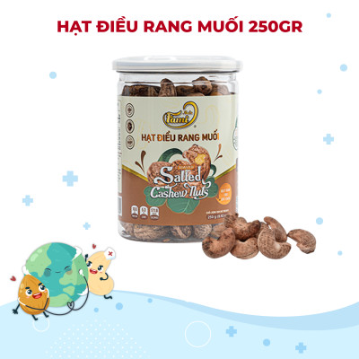 Hạt Điều Rang Muối Vỏ Lụa Hũ Nắp Nhôm Fami (250g)