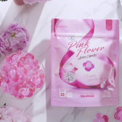 Viên giặt xả Top Step hương Nước hoa tinh tế gói 33 viên (462g)