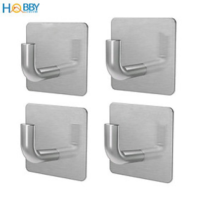 Combo 4 móc treo đồ quần áo dán tường inox 304 HOBBY Home Decor V35-4