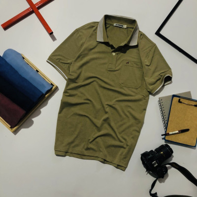 Áo thun nam trung niên cotton 100% mẫu TRƠN  có túi cao cấp 