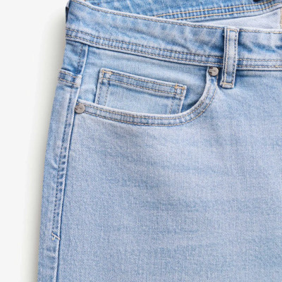 Quần denim nam dài xanh nhạt slim cropped - ROUTINE 10S25DPA005