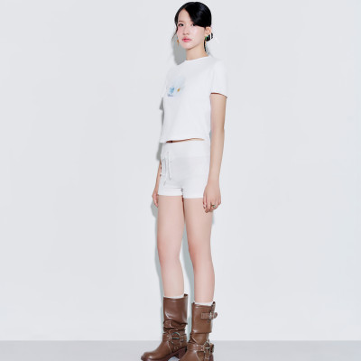 DOTTIE - Quần thun ôm - Trắng - Q0358