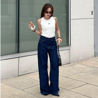Quần jean ống rộng classic indigo Aaa Jeans