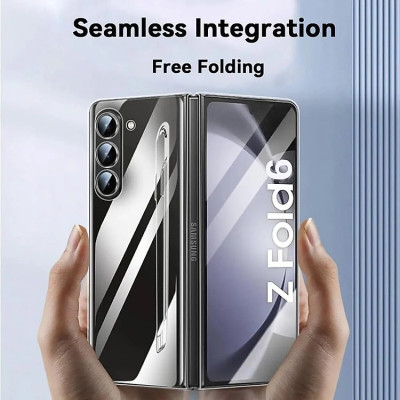 Ốp lưng trong siêu mỏng chống ố vàng cho Samsung Galaxy Z Fold 6 5G Likgus Penone bảo vệ 360 độ màn phụ và mặt lưng (Tặng bút cảm ứng) - Hàng nhập khẩu
