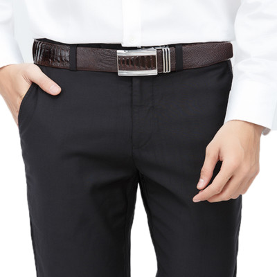 HP4458-62-66-70 - Thắt lưng nam da đà điểu Huy Hoàng đan viền 4P màu đen, nâu đất, vàng bò, nâu đỏ