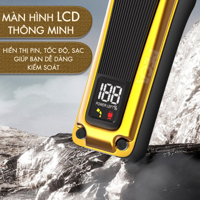 Tông đơ cắt tóc chuyên nghiệp Kemei KM-1825 lưỡi mạ carbon DLC, động cơ không chổi than công suất mạnh 8W hoạt động mạnh mẽ không nóng, không ồn - Hàng chính hãng