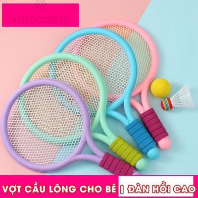 Vợt Cầu Lông Cho Bé Chính Hãng Trẻ Em Automatik Màu Hồng Đôi Xịn Mini Nhẹ Màu Tím Xanh Dương