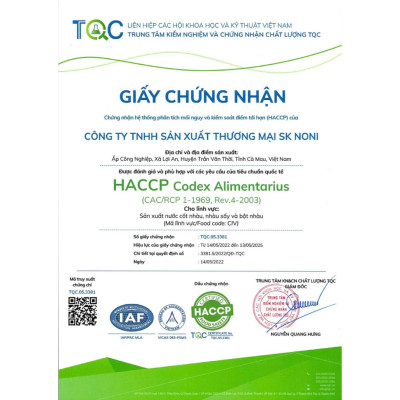 Combo 6 chai Nước cốt trái nhàu SK Noni Juice Premium 375 ml