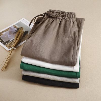 Quần linen dáng dài form chuẩn Hàn Quốc tiểu thư nhẹ nhàng QD09