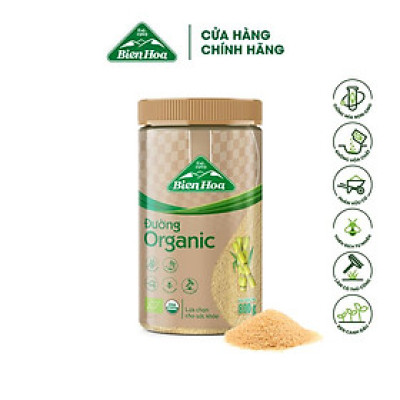 Đường Organic Biên Hòa hũ 800g/hũ