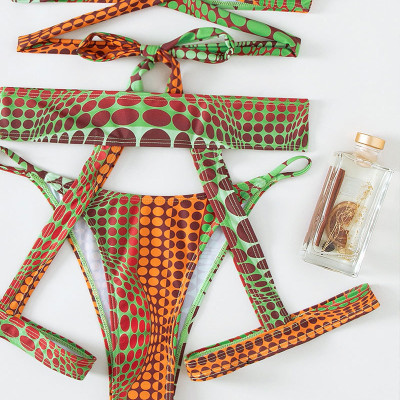 Bikini đi biển da rắn có mút ngực