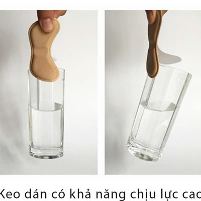 Bộ 2 cặp lót giày 4D bảo vệ gót chân và chống tuột gót giày (loại bầu) 1 CẶP KEM VÀ 1 CẶP ĐEN