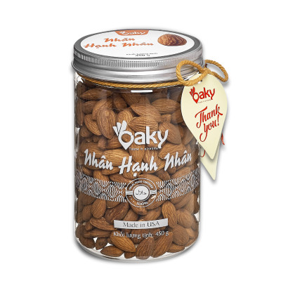 Quà Tặng Oaky - Combo Hạt Dinh Dưỡng Cao Cấp - Hạnh Nhân, Hạt Macca Size Lớn (450gr) - Tặng Túi Giấy Sang Trọng