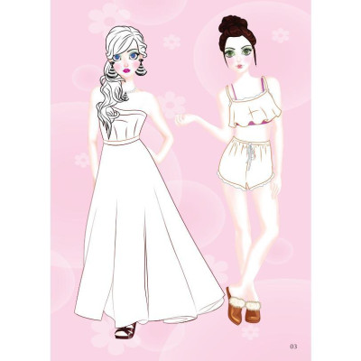 Sách - Bóc Dán Hình Sticker Trong Suốt & Tô Màu Búp Bê - Nhà Thiết Kế Thời Trang - Sành Điệu - Việt Thư