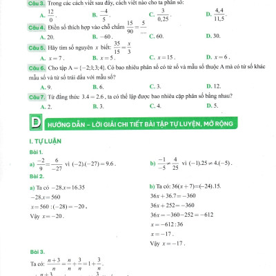 Giải Bài Tập Và Học Tốt Toán 6 - Tập 2 (Theo Sách Giáo Khoa Chân Trời Sáng Tạo)_MEGABOOK
