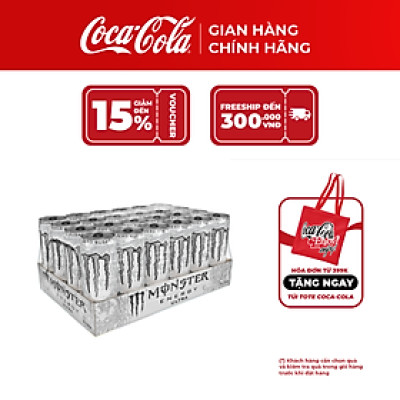 Lốc 24 Lon Nước Tăng Lực Giải Khát Tăng Lực Monster Energy Ultra 355ml/Lon Coca-Cola Official Store_TK