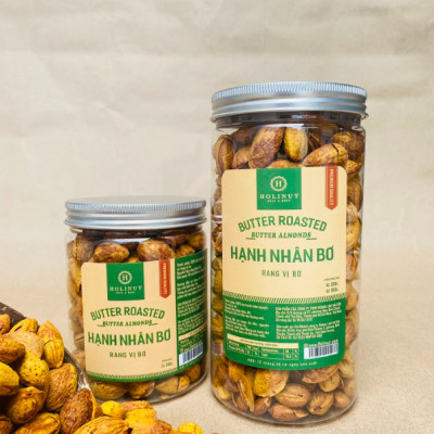 Hạnh Nhân Rang Bơ - Thương Hiệu Holinut Chuẩn Nhập Khẩu Mỹ/500gram