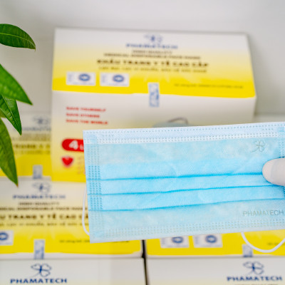 Khẩu Trang Y Tế  Phamatech 4 Lớp  – Cao Cấp, Lọc Khuẩn, Bụi Mịn