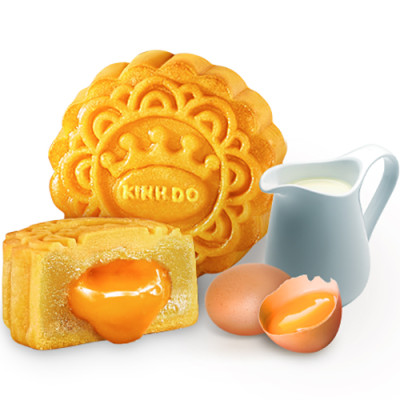 Hộp bánh trung thu Kinh Đô cao cấp - Lava Trứng Chảy Kim Sa (3 bánh x 80g)