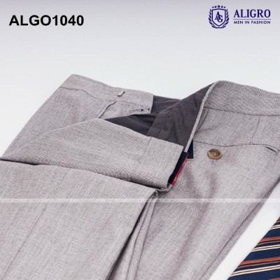 Quần âu nam Aligro màu xám vuông nhỏ, chuẩn form slimfit, tôn dáng ALGO1040