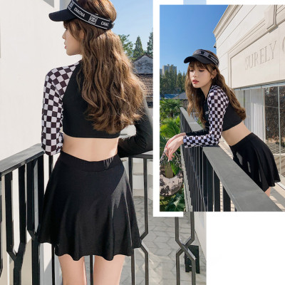 Bộ đồ bơi bikini nữ 2 mảnh dài tay chống nắng kín đáo đi tắm biển - B.34