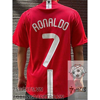 Áo Bóng Đá Retro Manchester United 2008 - Sân Nhà In Tên Ronaldo Số 7 bản cao cấp vải Cotton Polyester