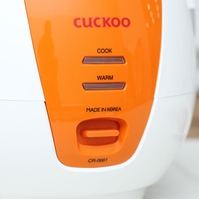 Nồi Cơm Điện Nắp Gài Cuckoo CR- 0661 màu cam - 1L - Hàng Chính Hãng