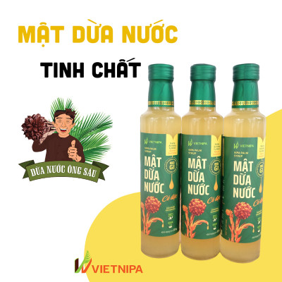 Mật Dừa Nước Vietnipa 375g Dùng Thay Thế Đường Tinh Luyện,  Chỉ Số Đường Huyết Thấp Tốt Cho Người Tiểu Đường, Ăn Chay, Ăn Kiêng