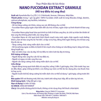 Thực Phẩm Chức Năng Nano Fucoidan Phòng Và Hỗ Trợ Điều Trị Ung Thư Kanehide Bio Nhật Bản(60 Gói)