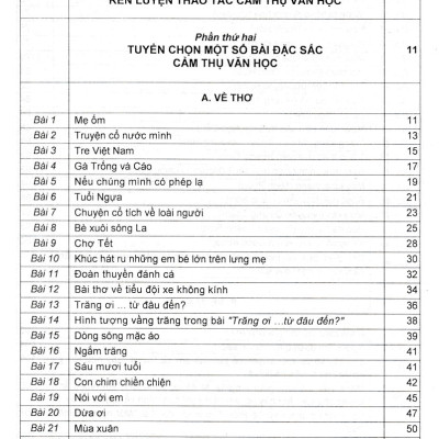 Cảm Thụ Văn Học Dành Cho Học Sinh Lớp 4 (Dùng Chung Cho Các Bộ SGK Hiện Hành) - HA