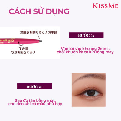 Bút Chì Sáp Kẻ Mí Mắt Không Trôi Nét Vẽ Tự Nhiên Dạng Xoay Kissme Heroine Make Quick Eyeliner (02 Màu)