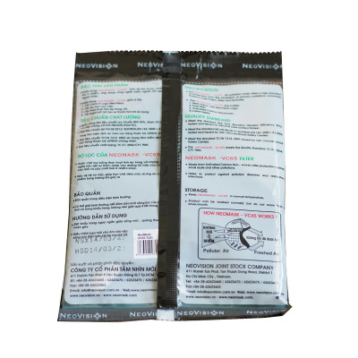 Khẩu trang than hoạt tính NeoVision - NeoMask VC65 ( chuẩn N95 ) Chống bụi siêu mịn PM2.5, lọc khuẩn BFE 95% (Được cấp bởi Nelson Lab), kháng khuẩn, chống giọt bắn có thể giặt tái sử dụng nhiều lần- Xanh đậm