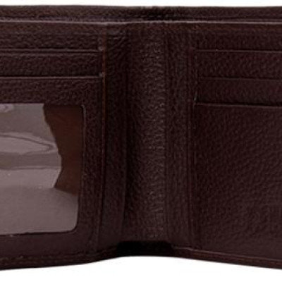 Ví Nam Da Cá Sấu Gù Đầu Huy Hoàng HT2214 (12.5 x 10 cm) - Nâu Đỏ