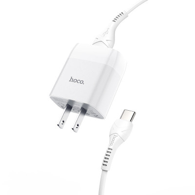 Bộ Dây Và Cóc Sạc Nhanh Hoco C72 2.1A Cổng Type-C - Hàng Chính Hãng