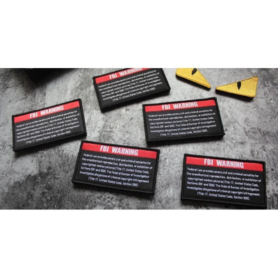 Patch_ miếng dán velcro vải cảnh báo của FBI_chiến thuật
