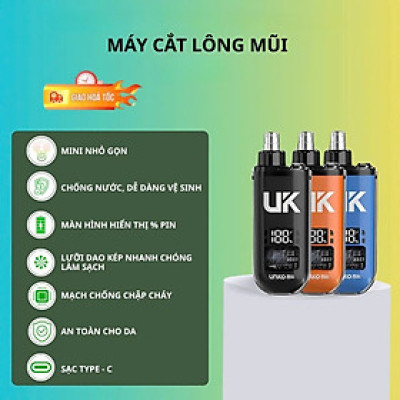 Máy cắt tỉa lông mũi chuyên nghiệp pin sạc chống nước MÀU ĐEN hoàn hảo cho vẻ ngoài của bạn