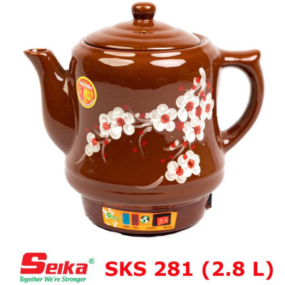 Ấm Sắc Thuốc Seika 2.8L - SKS281 (Gốm Sứ Bình Dương) - Hàng chính hãng