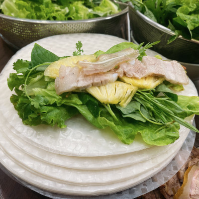 [Combo chung đôi] Bánh tráng gỏi cuốn Shammi tròn size 22cm túi 400g + Bún tươi Shammi túi 400g