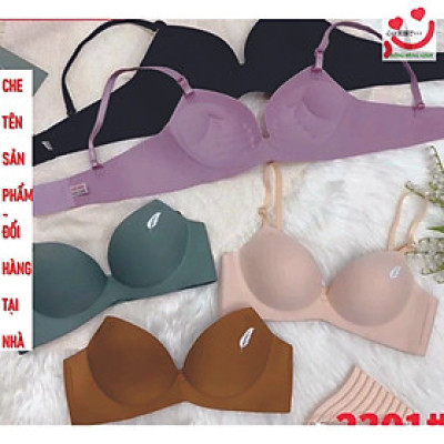 (TĂNG SIZE) Combo 3 Áo ngực nữ, Áo lót su đúc hình lá có may chống rách không gọng đệm 3cm mềm mại LÁ MOI