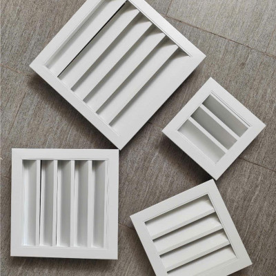 Cửa chớp nan Z 200x200, cửa louver lắp ô thoáng tránh hắt mưa