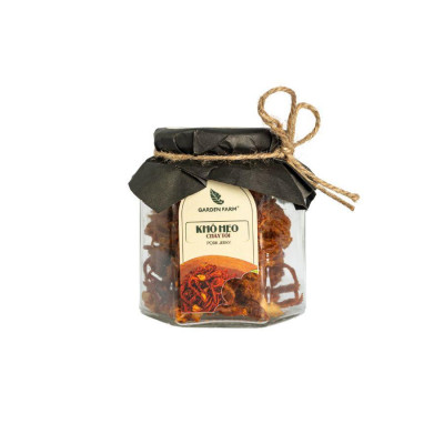 Khô heo 250gr GARDEN FARM Khô Heo Lăn Tỏi, Ăn Vặt Văn Phòng, Du Lịch, Tết, Sài Gòn Ngon