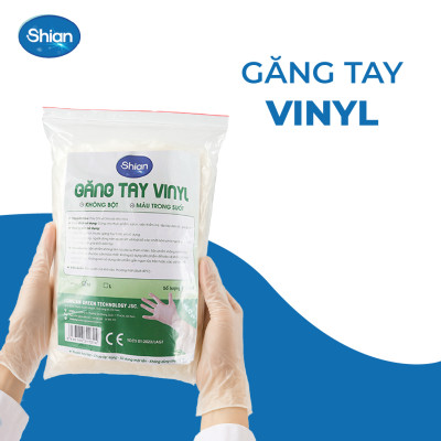 [50 đôi] Găng Tay Vinyl không bột không lo dị ứng, an toàn cho tay dùng trong Thực Phẩm, Vệ Sinh