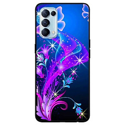 Ốp lưng dành cho Oppo Reno 5 mẫu Họa Tiết Bướm Tím