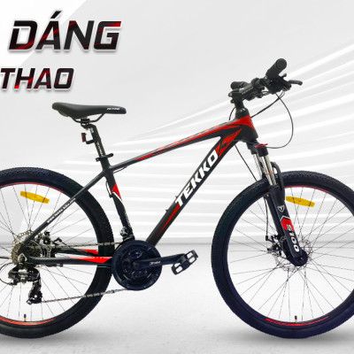 Xe đạp thể thao Tekko S100 Khung nhôm cao cấp, cỡ 26 inch Phù hơp với người cao từ 1m45 trở lên
