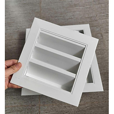 Cửa chớp nan Z 200x200, cửa louver lắp ô thoáng tránh hắt mưa