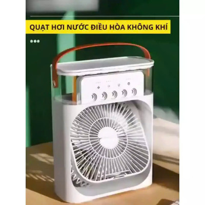 Quạt Điều Hòa Mini Để Bàn Có Khay Nước & Đá – Mát Sâu, Tiết Kiệm Điện, Có Đèn 7 Màu