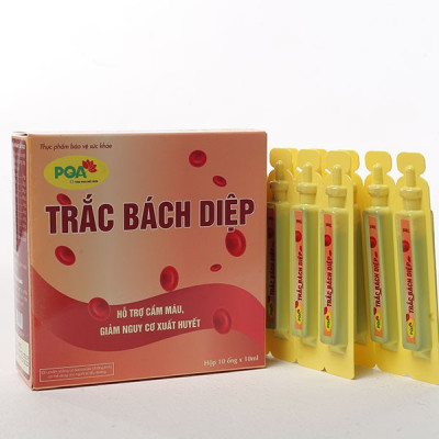 Trắc Bách Diệp PQA Hỗ Trợ Cầm Máu Dùng Cho Người Bị Chảy Máu Cam Hay Mắc Các Chứng Xuất Huyết Hộp 10 Ống