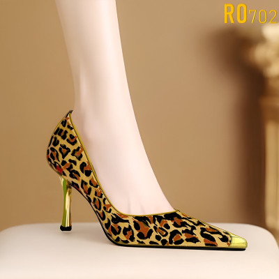 Giày nữ cao gót họa tiết beo ROSATA RO702 -8p- Beo - HÀNG VIỆT NAM - BKSTORE